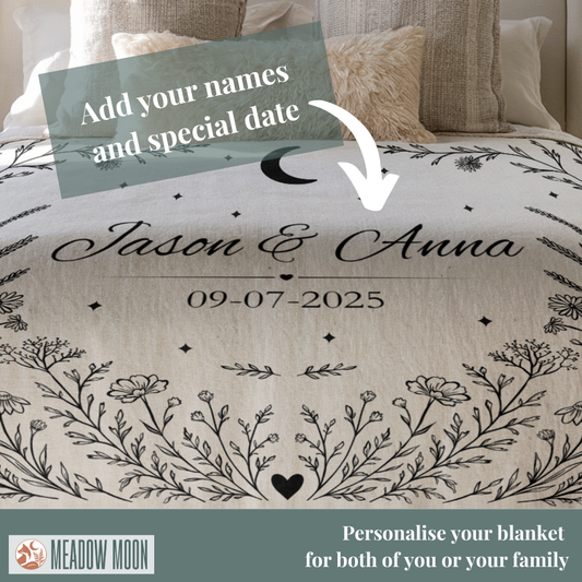 NEW! Moonlit Wildflower Wedding Blanket - Luna Ink