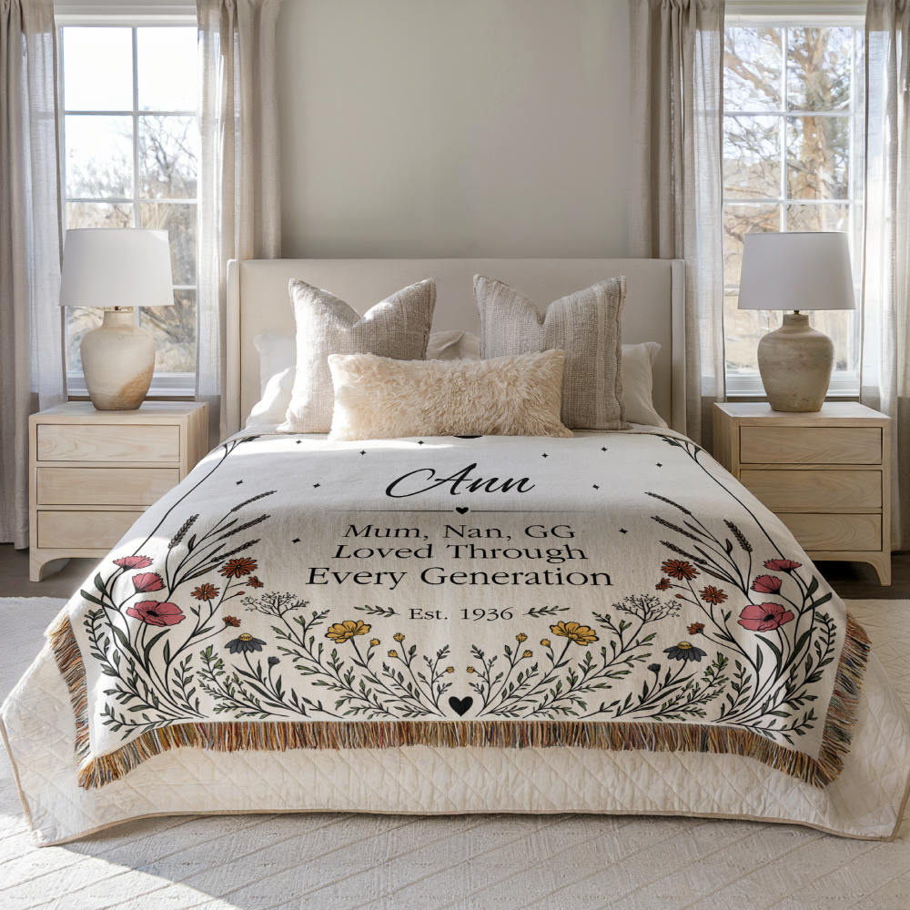 NEW! Moonlit Wildflower Grandma Blanket - Meadow in Bloom