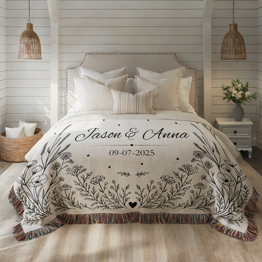 NEW! Moonlit Wildflower Wedding Blanket - Luna Ink