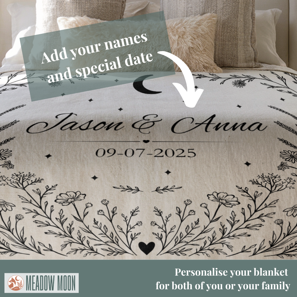 NEW! Moonlit Wildflower Wedding Blanket - Luna Ink