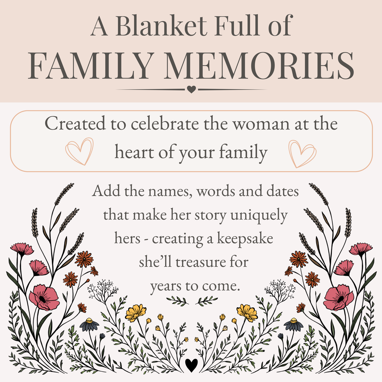 NEW! Moonlit Wildflower Grandma Blanket - Meadow in Bloom