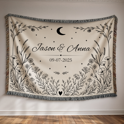 NEW! Moonlit Wildflower Wedding Blanket - Luna Ink